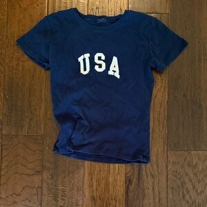 Navy Blue USA Brandy Melville T-Shirt